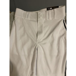 New Champro Men's Triple Crown Piped Baseball Pant White w/Navy Stripe Size S